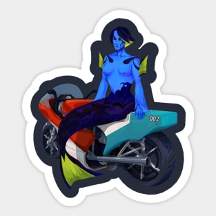 Biker Royal Tang Mermaid Sticker